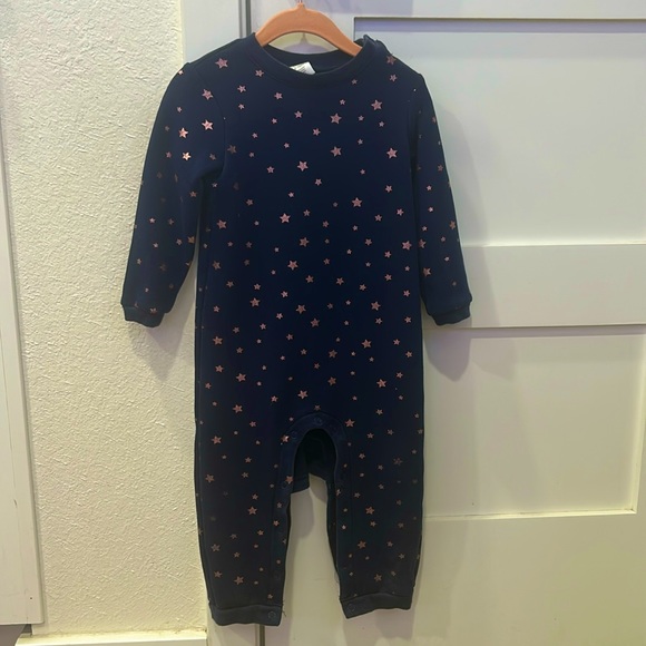 Peyton & Parker Navy Star Jumpsuit Size 12-18m - Picture 2 of 6